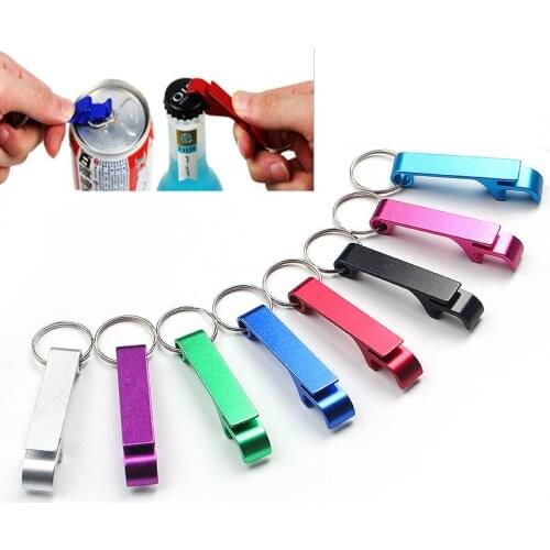 Aluminium Portable Can Opener Key Chain Ring Can Opener Restaurant Promotion Gifts Kitchen Tools Birthday Gift Party Supplies