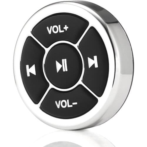 Wireless Bluetooth Media Button Remote Controller Car Motorcycle Bike Steering Wheel MP3 Music Play For IOS Android Phone Tablet