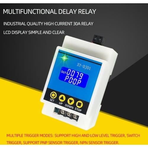 Digital display all the way to trigger the delay power-off cycle timing circuit switch DC6-30V