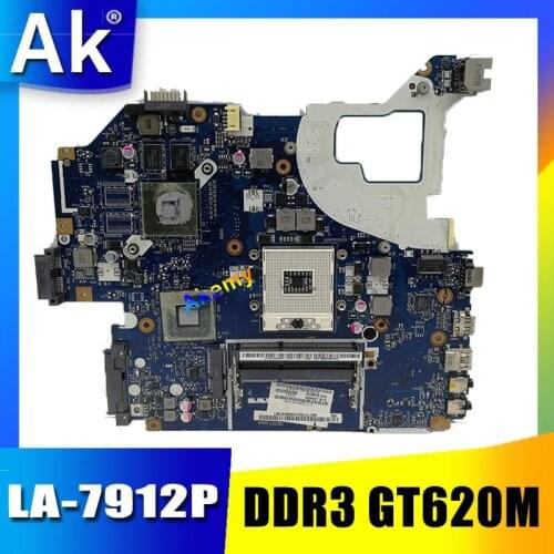 For Acer aspire V3-571G V3-571G Laptop Motherboard NBY1711001 NB.Y1711.001 Q5WVH LA-7912P HM77 DDR3 GT620M 1GB