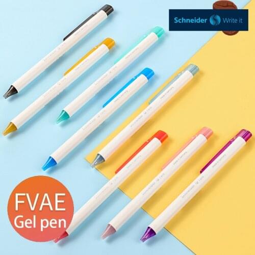 8Pcs German SCHNEIDER Fave Gel Pen Push-type Quick-drying Pen Student Exam Special Changeable Core Ball Pen 0.5mm