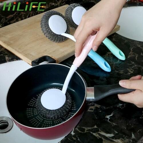 HILIFE Stainless Steel Long handle Barbecue Tools Cleaning Brush BBQ Grills Washer Kitchen Accessories Strong Decontamination