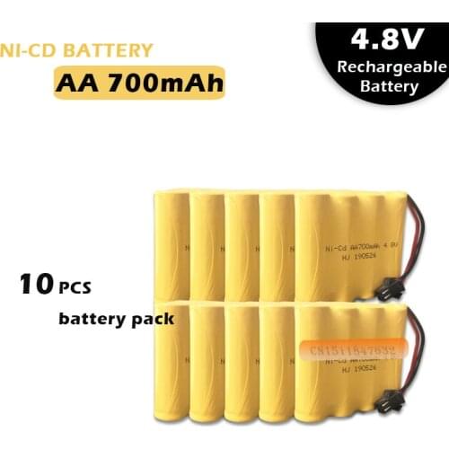 10pcs/lot 4.8 V 700mAh Remote Control Toys Electric toy security facilities electric toy NI-CD AA battery battery group