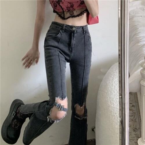 Женские рваные джинсы JFWIOE China At AliExpress