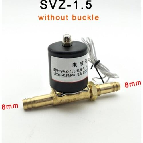 Brass 8mm 8mm Connector 2 Way Welding Machines Solenoid Valve DC 24V AC36V AC220V 0-0.8Mpa without buckle SVZ-1.5