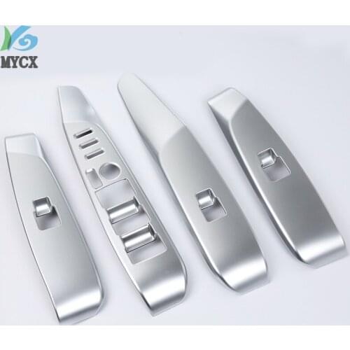 LHD For Toyota Camry XV70 2018-2019 Car Styling Door Armrest Window Lift Button Cover Trim Accessories Matte Silver ABS Chrome