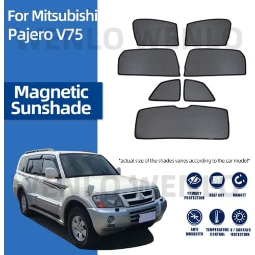 For Mitsubishi Pajero V75 Protective Sunshade Privacy Protection Sun Visor Darkening Mesh Block Light Net Foldable Nylon Covers