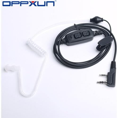 2021 Hot Sale Dual PTT Air Duct Earpiece With Mic Headset for Baofeng Two Way Radio UV-82 UV82L UV-89 Walkie Talkie Earphone