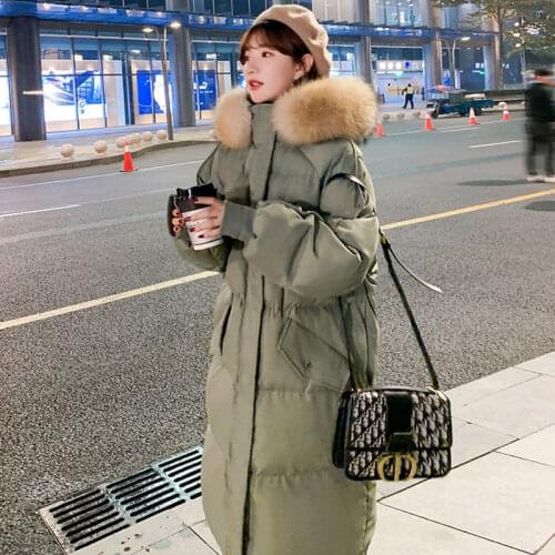 2021 New Down Jacket Womens Winter Mid-length Korean Version of Loose Bread Clothes Thick Padded Coat Anti-season Padded Jacket
