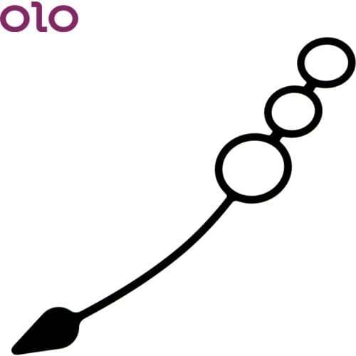 OLO Anal Plug with Three Cock Ring Sex Toys for Man Silicone Prostate Massager Butt Plug Penis Ring Gay Gourd Type
