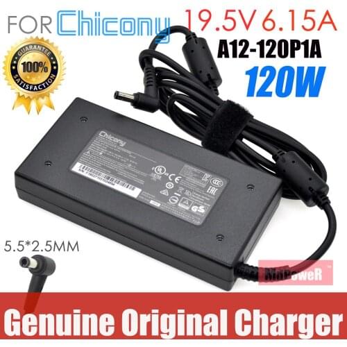 Genuine Chicony 19.5V 6.15A 120W Power supply for MSI GE60 GE70 GP60 PE62 GE72 GF63 16GH AC adapter Laptop Charger A12-120P1A