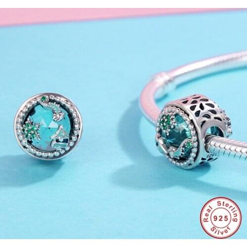 New ocean charm small fish Seahorse beads fit original Europe bracelet 925 sterling silver woman necklace pendant DIY jewelry