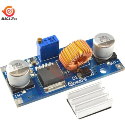 5A DC-DC Adjustable step-down module XL4015 CC CV Lithium Battery Step down Charging Board Power Converter Module with heat sink