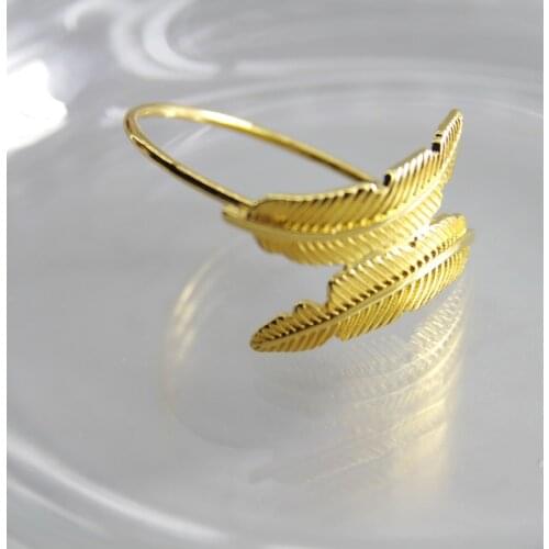 Qn19012203 free shipping gold silver feather with crystals napkin ring wedding holiday decoration , cheap napkin holder 12pcs