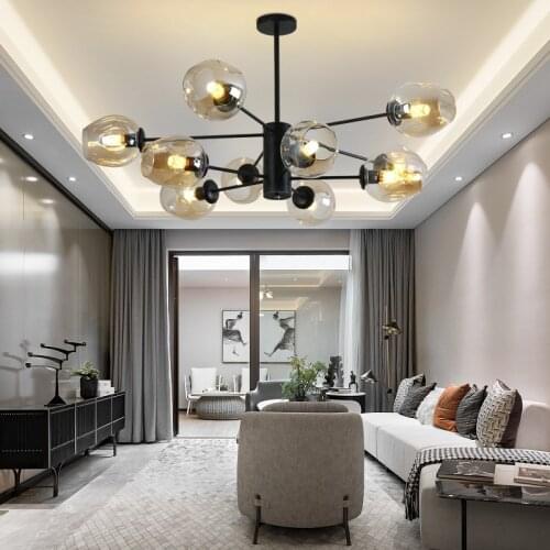Modern Luxury Glass Led Chandelier, Living Room Molecular Hanging Lights,Hotel Dining Room,Home,Bedroom,Indoor Lighting Lustres