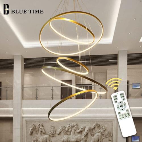 Modern LED Decoration Chandeliers For Living Room Dining Room Kitchen Hanging Lamp Rings Ceiling Chandelier Lighting Fixtures