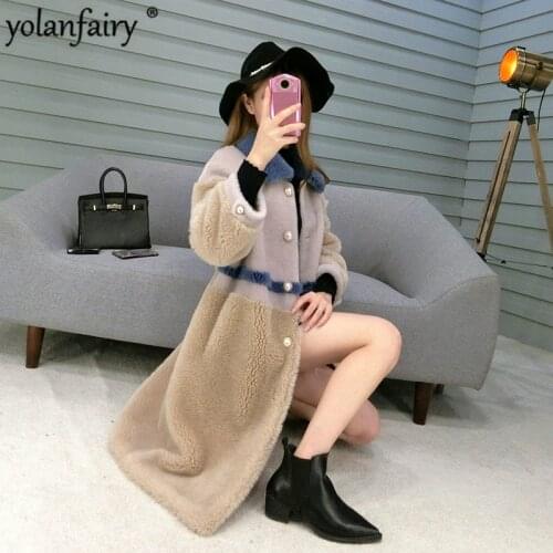 Sheep Shearing Winter Coat Women Real Fur Coat Women Korean 100% Wool Jacket Women Clothes 2020 Manteau Femme BGS80645 YY1094
