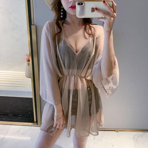 Japanese Cute Girl Gentle Fairy Bikini Suit Sweet Kawaii Girl Japanese Hot Spring Spa Sexy Netting Beach Sexy Woman Swimsuit