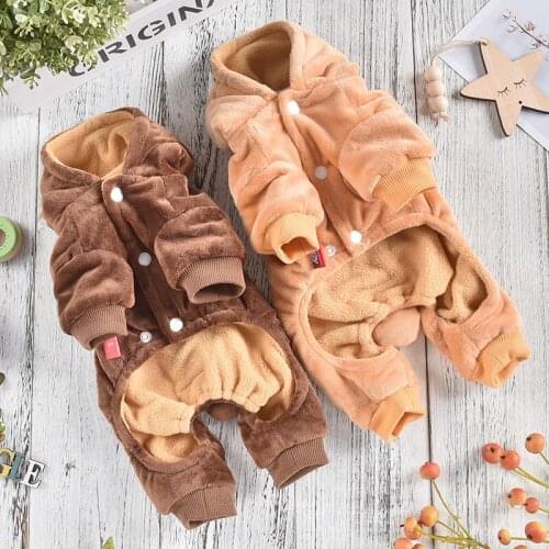 Winter Pet Clothing Yorkshire Terriers Pomeranian Bichon Poodle Schnauzer Pug French Bulldog Clothes Jumpsuit Warm Dog Costumes
