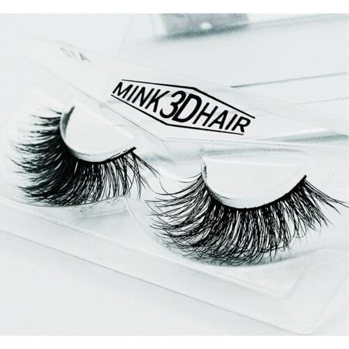 1 pair Handmade 3D Mink eyelash Thick Crossing lashes Natural False Eyelashes for Beauty Makeup