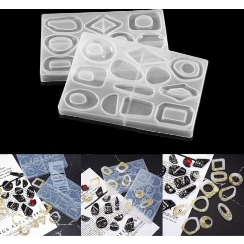 1pcs Crystal Earring Pedants Silicone Molds Irregular Earrings Epoxy Resin Mold For DIY Jewelry Making Findings Accessories