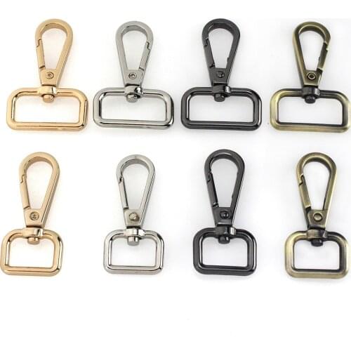 1pcs Metal Snap Hook Swivel Eye Trigger Clip Clasp for Leather Craft Bag Strap Belt Webbing 5/8" 6/8" 1" Three Size More Color