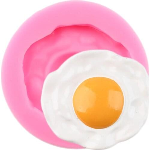 3D Fried Egg Silicone Mold DIY Party Cupcake Topper Fondant Molds Cake Decorating Tools Clay Candy Chocolate Gumpaste Moulds