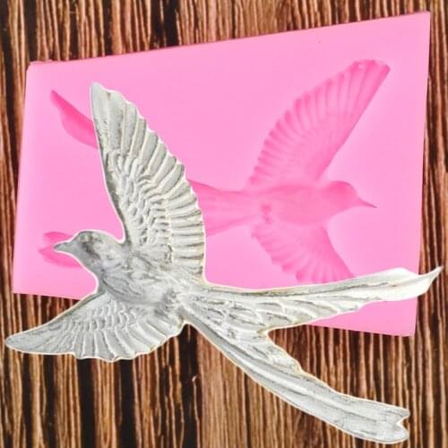 3D Birds Silicone Molds Chocolate Baking Candy Polymer Clay Soap Mould DIY Party Cupcake Topper Fondant Cake Decorating Tools