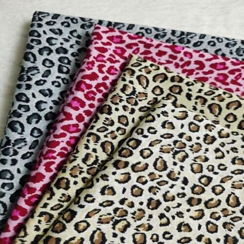 48x140cm Sweet Pink Grey Leopard Printed 100% Cotton Poplin Fabric Quilting Baby Bedding Tilda Cloth Patchwork fabric Home Decor