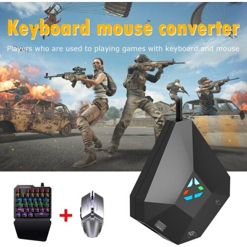 Black Mouse Converter Environmental Protection and Durability Mobile Gamepad Controller Gaming Keyboard Adapter for PS4/PS3