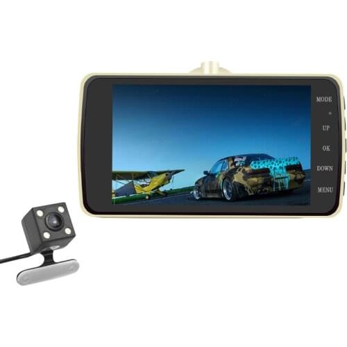Ouchuangbo 4 inch LCD Car Rearvew DVR Mirror G-sensor Motion Detection loop recording full 1080P Video Recorder with camera