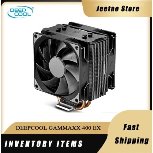 DEEPCOOL GAMMAXX 400 EX CPU air-cooled radiator 4 heat pipe 12cm PWM blackened mute dual fan cooling For 1151 AMD AM4