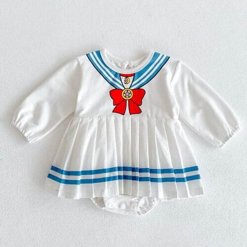 Infant Baby Girls Cotton Long Sleeve Jumpsuit Spring Autumn Baby Girls Clothes Toddler Baby Girl Party Princess Dress Romper