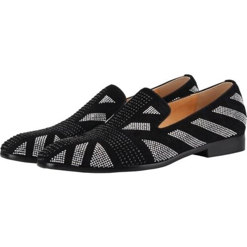 Mens designer shoes The British flag loafers diamond decoration comfortable casual flannelette wedding career work party dance