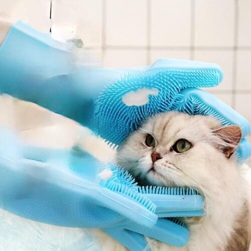 Give the dog a bath glove with a brush Teddy pet cat bathing artifact tool special brush for anti-bite supplies