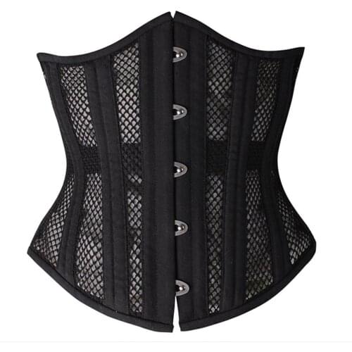 Gothic Breathable 22 Steel Boned Waist Trainer Corset Underbust Waist Cincher Corsets and Bustiers Corselect for Women