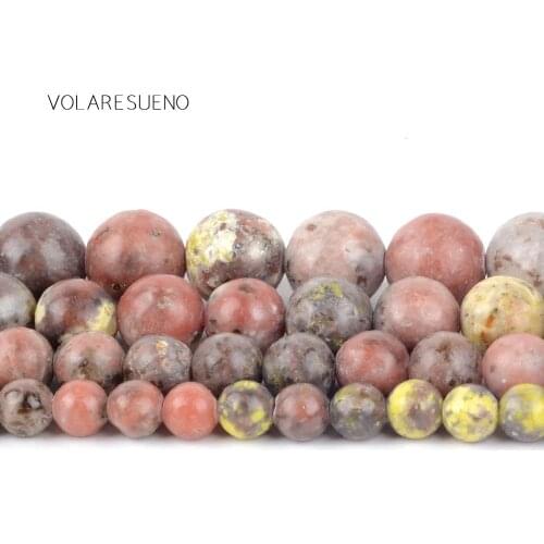 Red Plum Quartz Stone Round Loose Beads 15” Strand Pick 4-12mm Spacer Beads For Charm Necklace Bracelet Accessory Jewelry Making