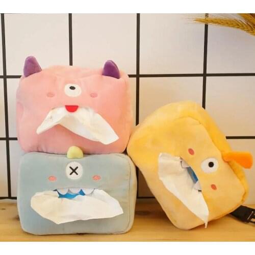 Creative Personality Funny Tissue Pumping Car Office Household Tissue Box Hanging Pumping Box Plush Fabric Bandage Can Be Washed