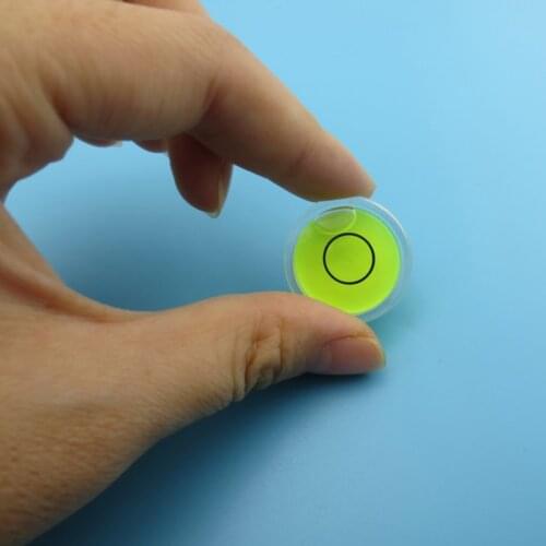 Round cake-shaped horizontal bubble acrylic material level high-precision green water bubble horizontal bead mini level bubble
