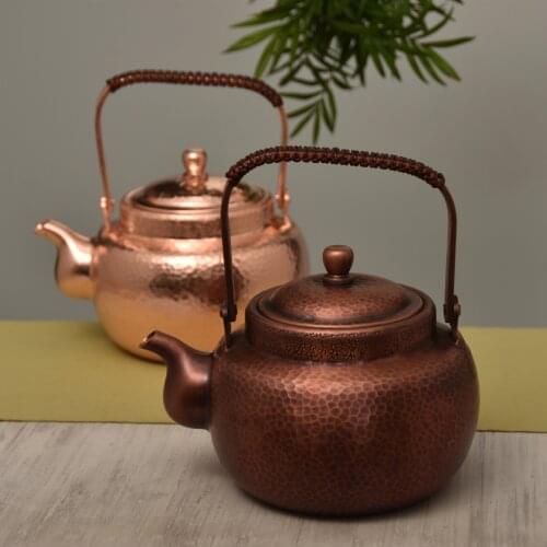 Water Jug Water Pitcher 1.7L Thickened Pure Copper Pot Water Pitcher With Filter Tilting Kettle With Handle Boil Tea And Water