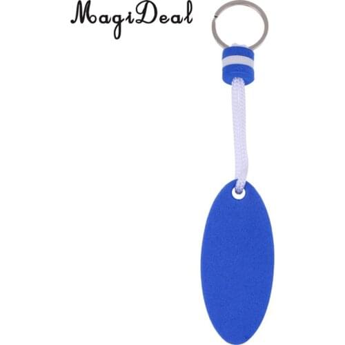 MagiDeal Top Quality 1Pc EVA Yachting Boating Floating Key Chain Key Ring Keyring Rowing Boat Acce- Surfboard Shape Blue 80x36mm