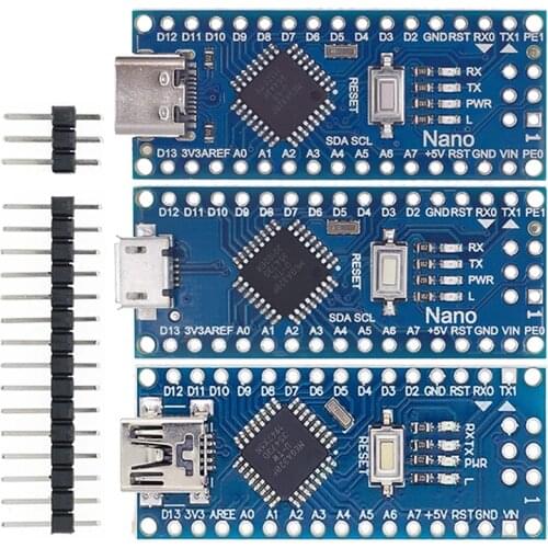 Mini / Type-C / Micro USB Nano 3.0 With the bootloader compatible Nano controller for arduino CH340 USB driver 16Mhz ATMEGA328P