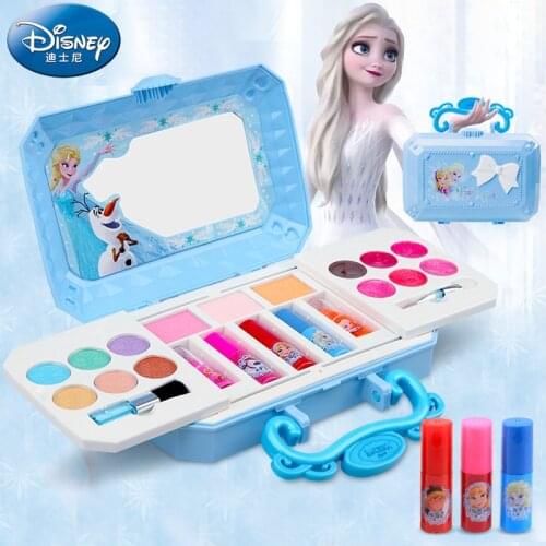 Frozen 2 elsa anna Disney Kids Makeup box set Princess Lipstick Eye Shadow Nail Polish Sets for kids gift