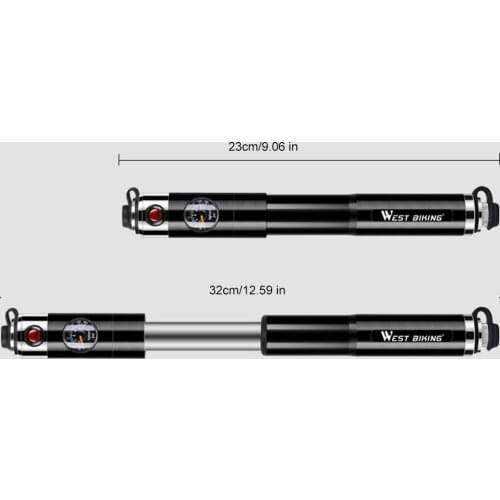 Bike Handheld Pump with Pressure Gauge 160PSI for Schrader/Presta Valve Portable Bike Tire Inflator with Accessories
