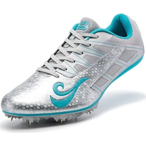 New Track and Field Men Women Training Athletic Shoes Professional Running Track Race Jumping Soft Spike Shoes Sneakers 35-45