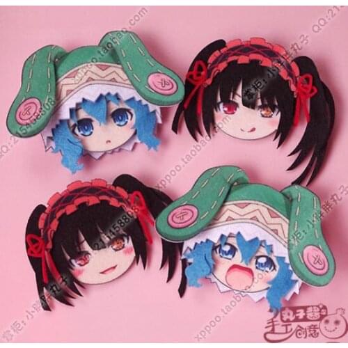 Anime Date A Live Himekawa Yoshino Figure 4918 Badges Nonwoven Fabric Button Brooch Pin Gifts Kids Toy