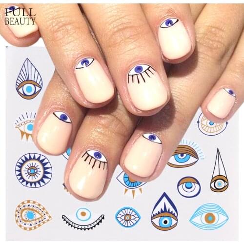 1pc Eye Series Water Transfer Slider for Nail Art Decorations Charming Sticker Nail Manicure Tattoos Foil Decals CHSTZ818-823
