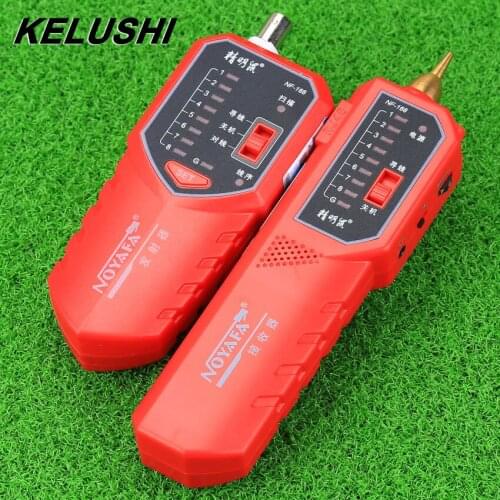 KELUSHI Line finder NF-168 Cable tester tracer fault locator 8P4C 8P8C UTP/STP RJ45 RJ11 BNC with anti-interference ability