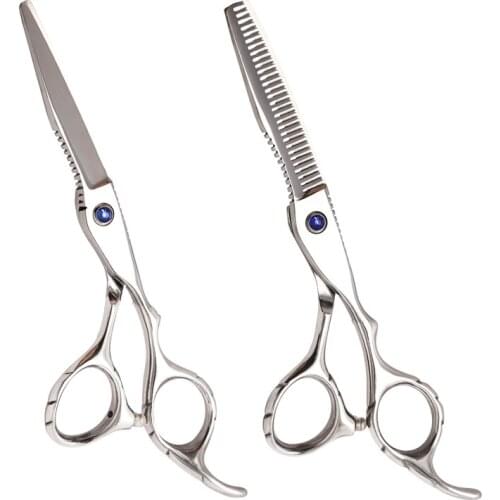 6 Inch 440A Japan Stainless Steel Professional Hair Thinning Cutting Scissors tijeras de barberosombras