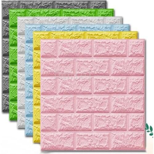 Self-adhesive 3d Wall Sticker Foam Imitation Brick Marble Diy Home Decoration Wallpaper Childrens Room Kitchen Bedroom